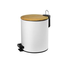 WASTE RECEPTACLE BAMBOO 1555 BIANCO OPACO 5L