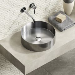 SELF STANDING BASIN VALVE FLEX. BB6802-BS VENUS BRUSHED STEEL 380x380x110mm