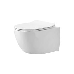 SET WALL HUNG TOILET COVER 2034 RIMLESS NEW LUNA (LINE)