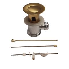 BRASS VALVE D144-O ORO PVD WITH AND OVERFLOW BRASS COVER