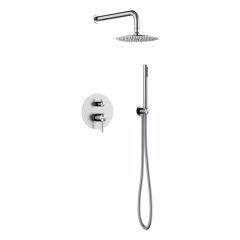 WALL SET MIXER TAP H12022 BRUSHED STEEL ETERNITY 316