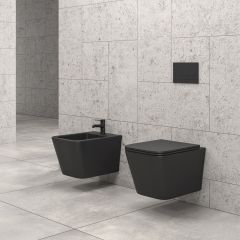 SET WALL HUNG TOILET COVER (INSIDE) LT 057E-MB NERO MATT TORNADO