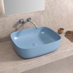 SELF STANDING BASIN LT 2143-MBL AZZURRO OPACO 490x395x150mm