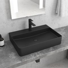 SELF STANDING BASIN LT 2173-SMB NERO MATT 500x420x120mm