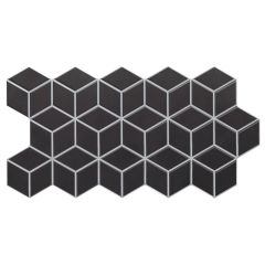 TILE RHOMBUS BLACK 26,5X51