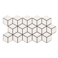 TILE RHOMBUS SNOW 26,5X51