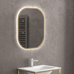 MIRROR LED 30780CI/1018 SHARON GOLD 60X70