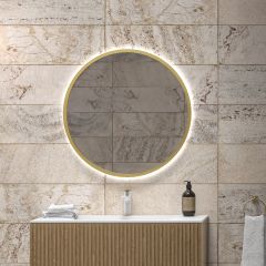 MIRROR LED ROUND 29430CI/1018 SHARON GOLD Ø80