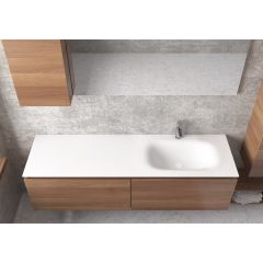 FURNITURE BASIN SPACE 1550x460x160mm RIGHT BOWL WITHOUT HOLE FAUCET