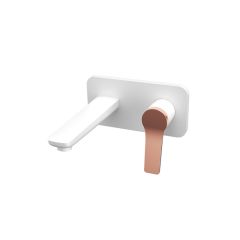 WALL MIXER TAP FOR WASH BASIN WNW148073PH-RG BIANCO ROSE GOLD ANDARE