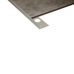 TILE PROFILE XQ-03 (RD-L12A) H12x2500mm MATT SILVER - ROUND HOLES