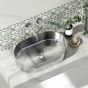 SELF STANDING BASIN VALVE FLEX. BB6808-BS JUPITER BRUSHED STEEL 550x350x115mm