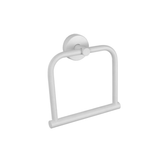 TOWEL HOLDER RING-SQUA. 122466 BIANCO OPACO UNO