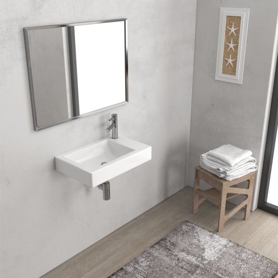 WALL HUNG BASIN 4056 MINOS 550x350x100mm