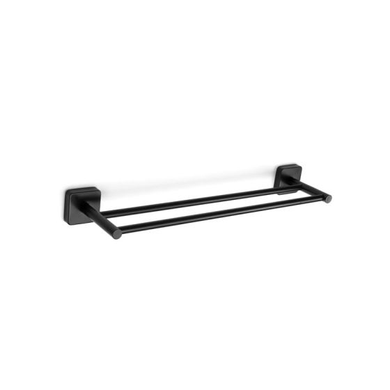 TOWEL HOLDER DOUBLE 426255 NERO OPACO 60 CM QUATTRO