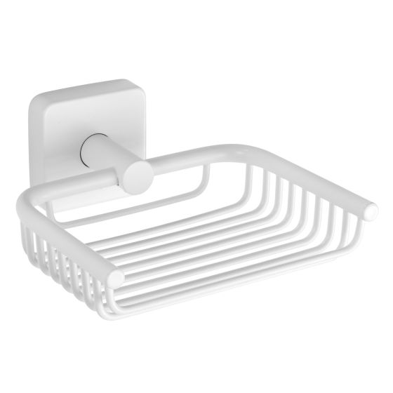 SOAP BASKET WIRE 430366 BIANCO OPACO 13 CM QUATTRO