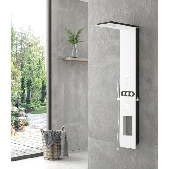 HYDROMASSAGE COLUMN A7118 BIANCO NERO TOUCH