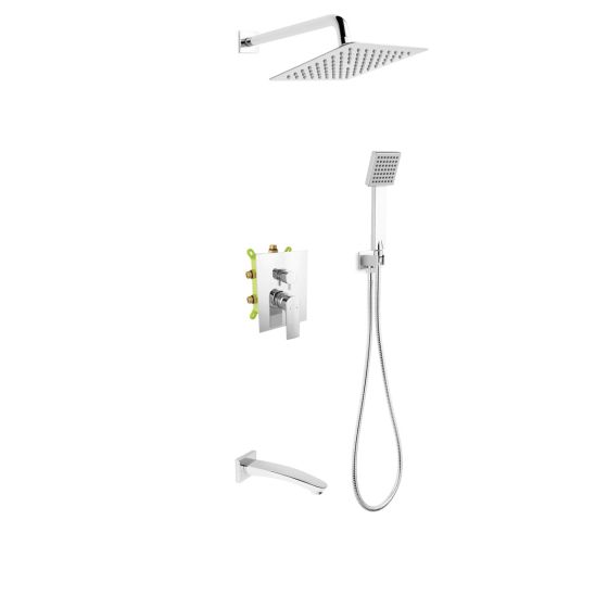 WALL SET MIXER TAP BAQ7P3BOX-SET1-S ALGEO SQUARE