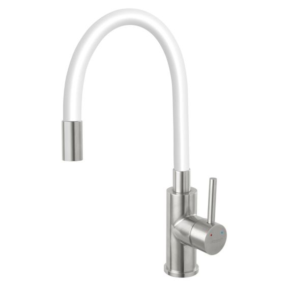 KITCHEN MIXER TAP BZA4WSS-12 1/2¨ WHITE ZUMBA S/S