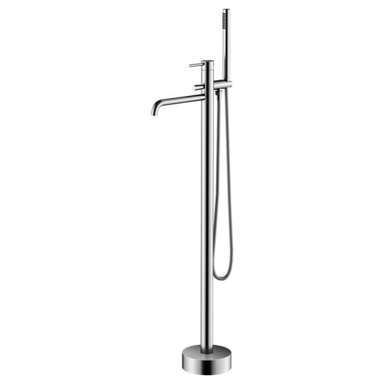 FLOOR MIXER TAP H9022 BRUSHED STEEL ETERNITY 316