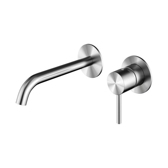 WALL MIXER FOR WASH BASIN S4058 BRUSHED STEEL ETERNITY 316