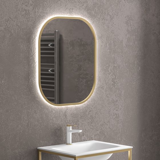 MIRROR LED 30780CI/1018 SHARON GOLD 60X70