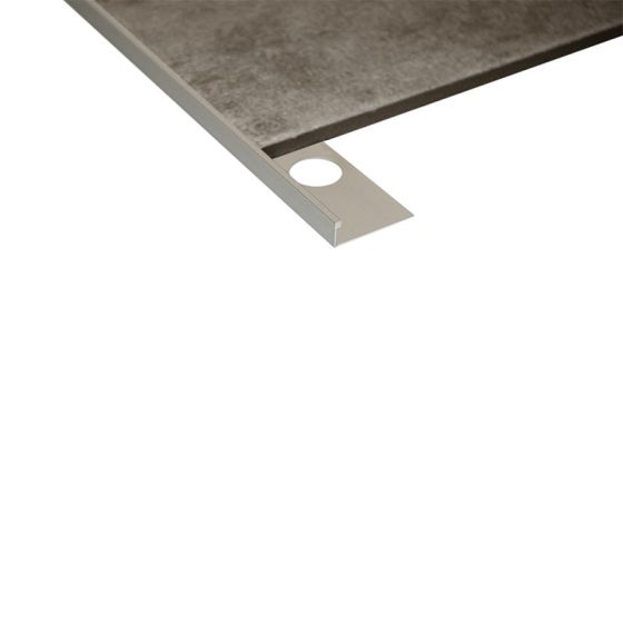 ΠΡΟΦΙΛ XQ-02 (RD-L10A) H10x2500mm MATT SILVER - ROUND HOLES