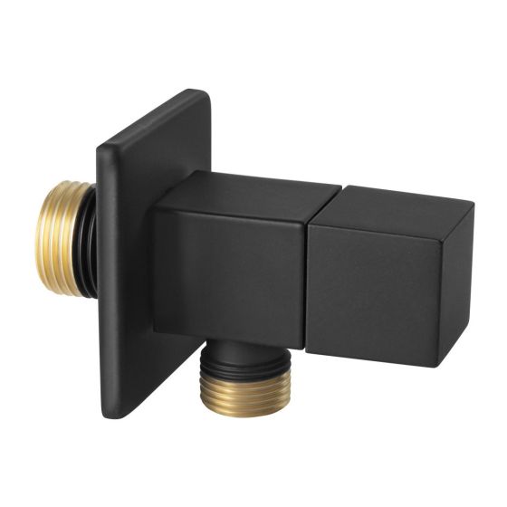 ANGLE VALVE Z293-BL BLACK 1/2x3/8 QUADRO